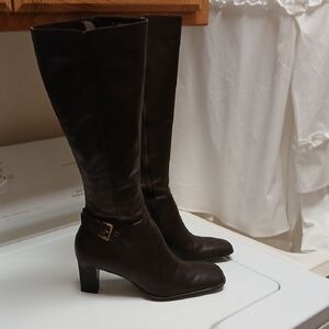 Franco Sarto Leather Women's Tall Knee High Boot Sz 8M